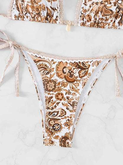 Halter String Triangle Two Piece Bikini Women Swimwear Female Swimsuit Bathers Bathing Swimming Suit Beachwear Summer