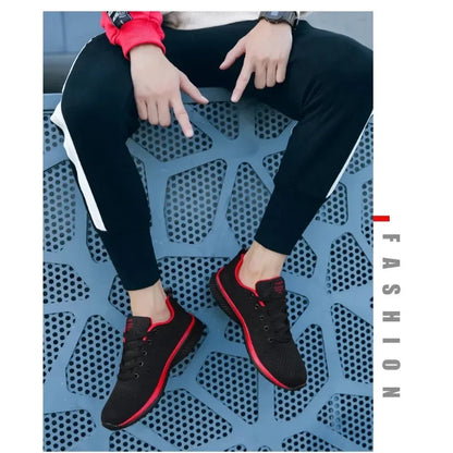 Men Running Walking Knit Shoe Casual Sneakers Breathable Sports Running Athletic Gym Lightweight Outdoor Women Shoes Size38-48
