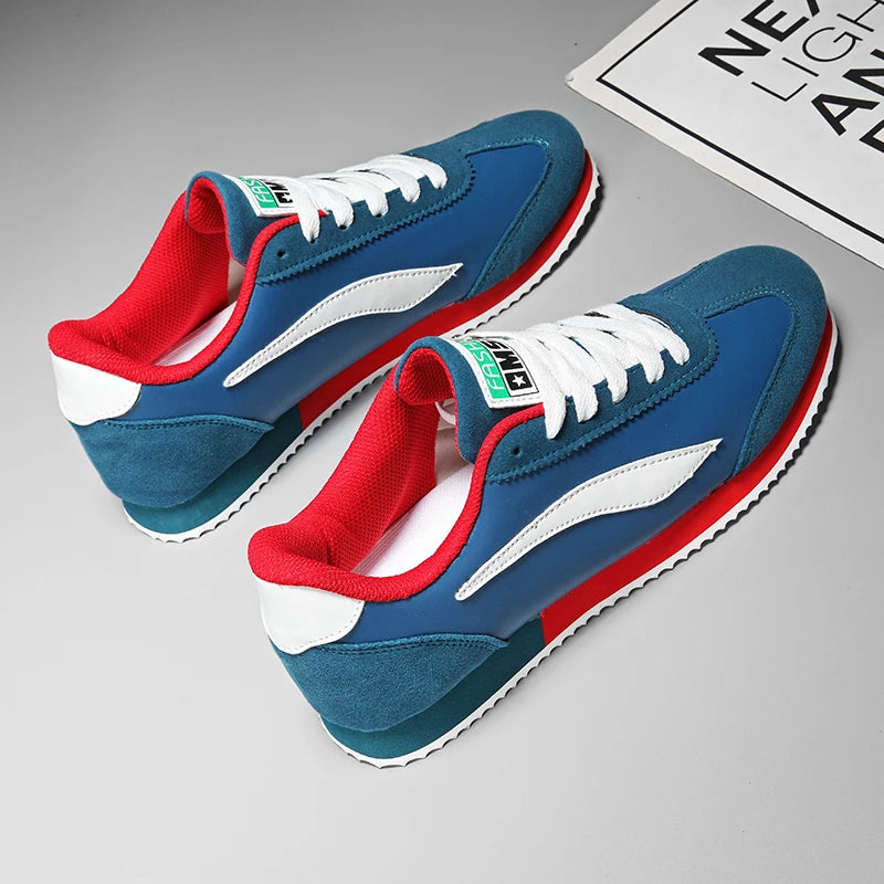 Hot sale Blue Mens Fashion Sneakers Classic Leather Sport Shoes For Men Trainers Designer Athletic Sneakers Male Running Shoes