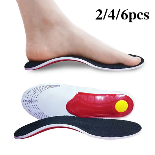 2/4/6Pcs Arch Support Plantar Fasciitis Foot Shoes Insoles Orthopedic Insole for Feet Men Women EVA Shock Absorbing Shoe Pads