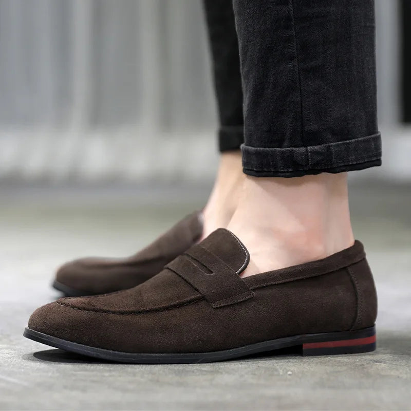 Designer Fashion Suede Patent Leather Casual Shoes For Men Loafers Formal Wedding Dress Homecoming Footwear Zapatos Hombre
