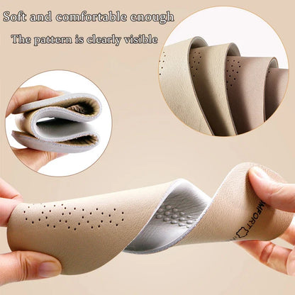 Cowhide Insoles Leather Latex Sports Insole Shoes Arch Support Soft Shoe Pads Shock Absorbing Plantar Fasciitis Template Inserts