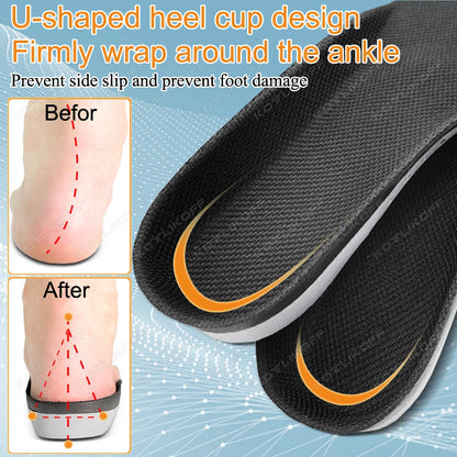1 Pair Plantar Fasciitis Orthotic Shoe Inserts Arch Support Gel Comfort Shoe Insoles Athletic Running Insoles For Women And Men