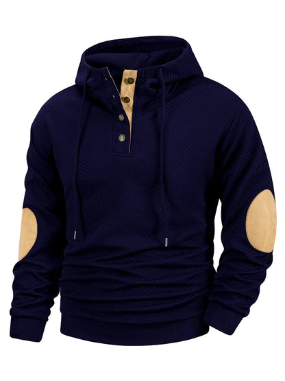 Men's Hoodies High Neck Spliced Loose Knit Retro Sweater Pullover Men Outdoor Casual Long Sleeve Sweatshirts Sweater Tops