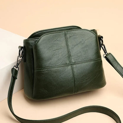 Fashion 100%Genuine Leather Crossbody Sac Simple Women's Designer Handbag High Quality Cow Leather Small Shoulder Messenger Bag