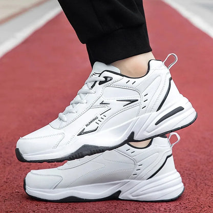 Classic White Clunky Sneaker for Men Comfortable Non-Slip Men's Running Shoes Breathable Casual Sneakers Men Large Size 39-48