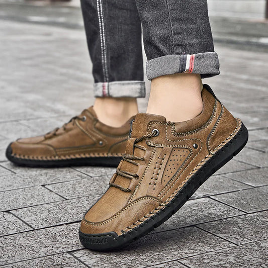 Official Website Hot Selling Men's Leather Casual Shoes Wear-resistant Soles Oxford Shoes Fashionable Men's Workwear Shoes