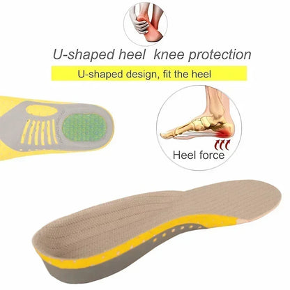 Orthotic Gel Insoles Orthopedic Flat Foot Health Sole Pad for Shoes Insert Arch Support Pad for Plantar Fasciitis Unisex Insole