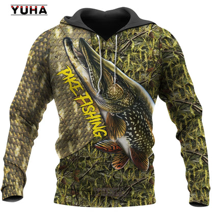 Fashion Men Hoodie Cool Carp Fishing 3D Printed Harajuku Sweatshirt Unisex Casual Pullover hoodies sudadera hombre