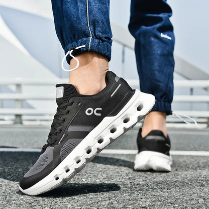 Sneakers Men's Shock-absorbing Running Shoes Breathable Men Soft Sole Knit Outdoor Sports Tennis Shoes Gym