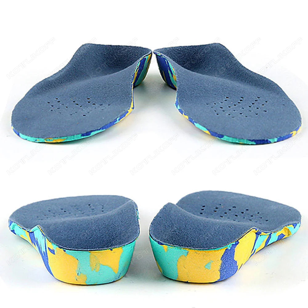 KOTLIKOFF Kids Orthopedic Sport Insoles Deodorization Breathable Sweat Shock Absorbant Flatfoot Childrens Shoe Cushion Insert