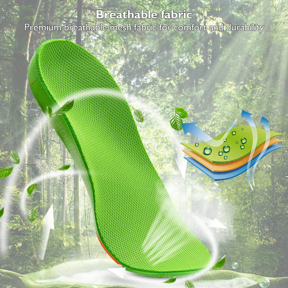 Kids Gel Orthopedic Insoles For Shoes Children FlatFoot Health Sole Boy Girl Sports Running Plantar Fasciitis Valgus Insert Pads