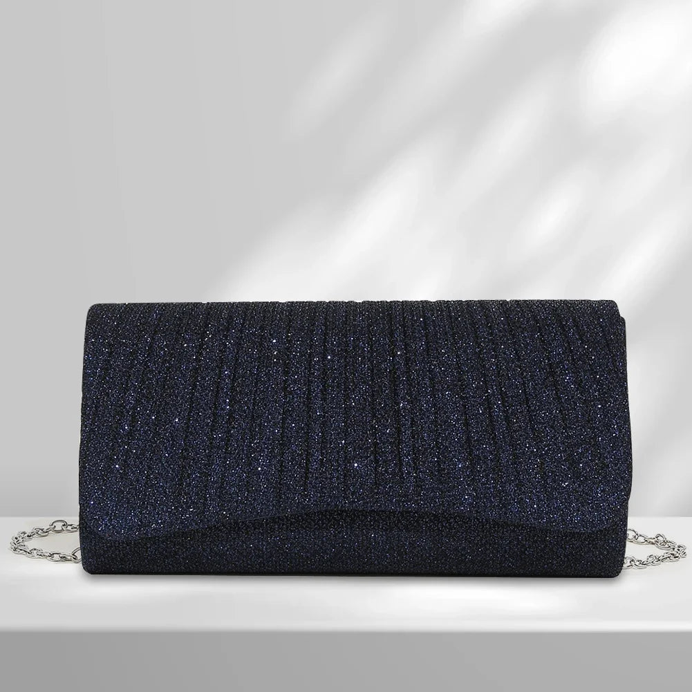 Shiny Wedding Clutch Handbag Glitter Shiny Shoulder Bag Wedding Purses Sling Dating Bag Women Girls All-matching Evening Bag