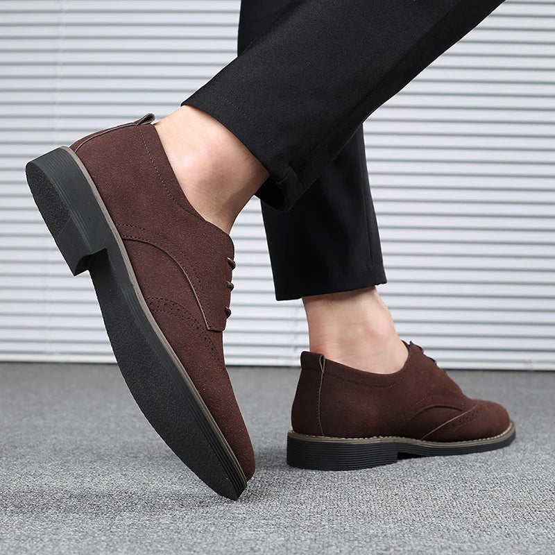 Men's Large Size Elegant Brogue Casual Oxfords Comfortable Breathable Work Shoes