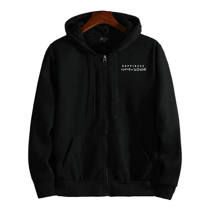 Men's Outerwear Printed Zipper Hoodie Overcoat Casual Sports Jogging Men Sweatshirts Clothing 2025 Fashion Versatile Tops Jacket