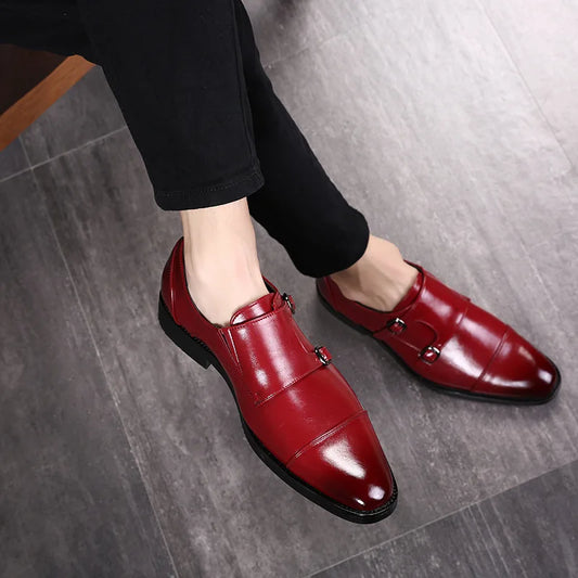 New Designer British Retro Fashion Monk Strap Oxford Shoes Moccasins Wedding Prom Homecoming Party Footwear Zapatos Hombre