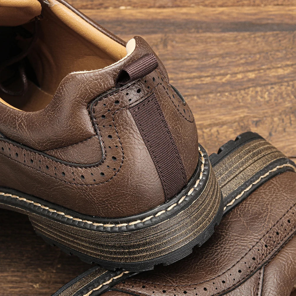 40~46 Casual Shoes Men Fashion Brand Comfortable 2024 Leather Shoes Men #KD726