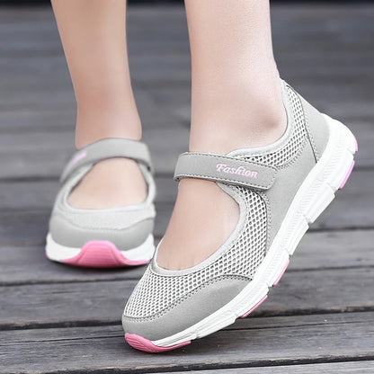 Summer Women Casual Shoes Soft Portable Sneakers Walking Shoes Flat Soles for Women Breathable Slip on Shoes