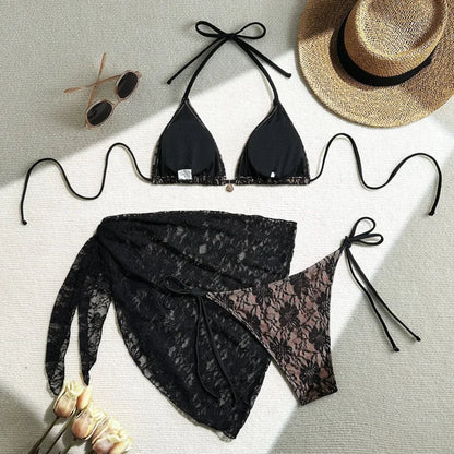 2025 Sexy Bikinis Female Swimsuits Women Three-Piece Swimwear Beach Swimming Wear Bathing Suits Brazilian Bikini Set Pool Bather