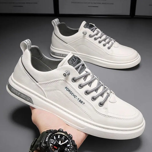 2025 Spring and Autumn Fashion Mens Casual Sneakers New Fashion Lace-up White Shoes Student Comfort Sports Vulcanized Shoes