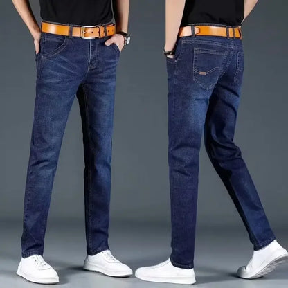 Trendy Slim Straight Men's Jeans Basic Style Casual Loose Fit Male Fashionable Chinese Brand AE Stock Origin China