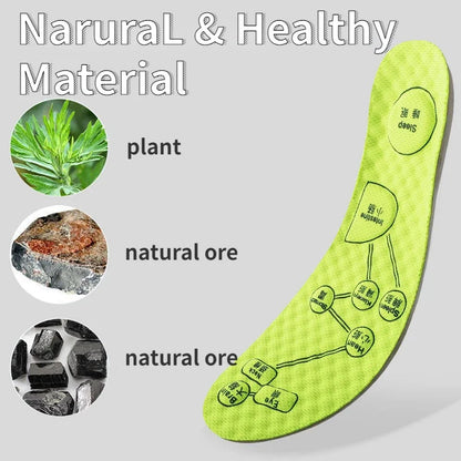 Wormwood Insoles Foot Acupressure Insole Men Women Soft Breathable Sports Pads Soft Sweat-absorbing Deodorant Running Insoles