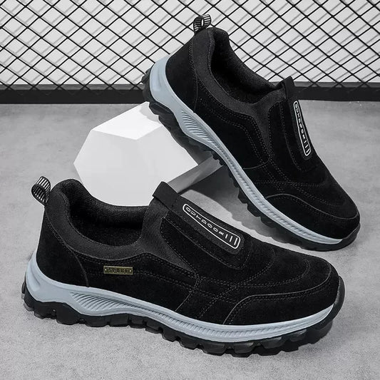 Outdoor Men's Sneakers Breathable Running Shoes New Lightweight Casual Shoes Non Slip Hiking Shoe Slip on Men Shoes Plus Size 50
