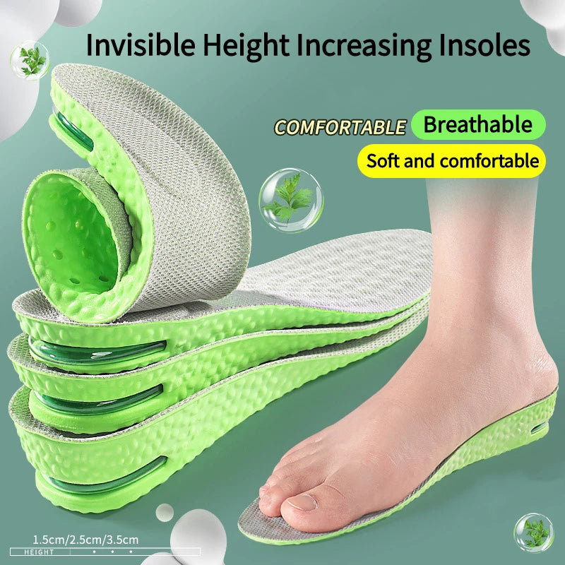 Height Increase Massage Insoles Insole Shock Absorbing