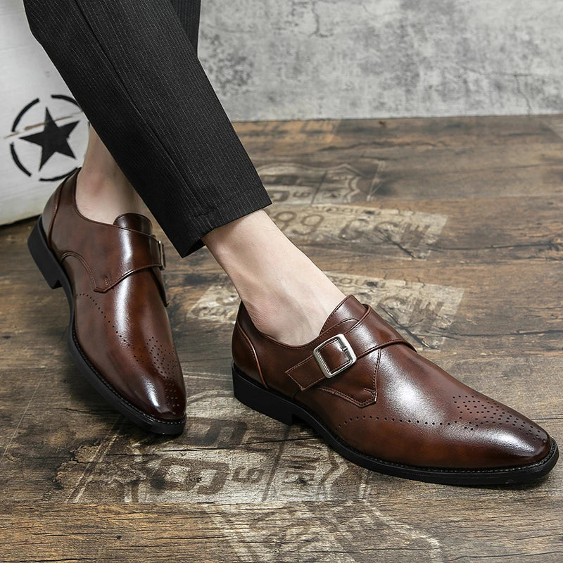 Italian Dress Shoes Men Wedding Party Shoes High Quality Casual Loafer Male Designer Flat Shoes Zapatos Hombre Plus Size 48