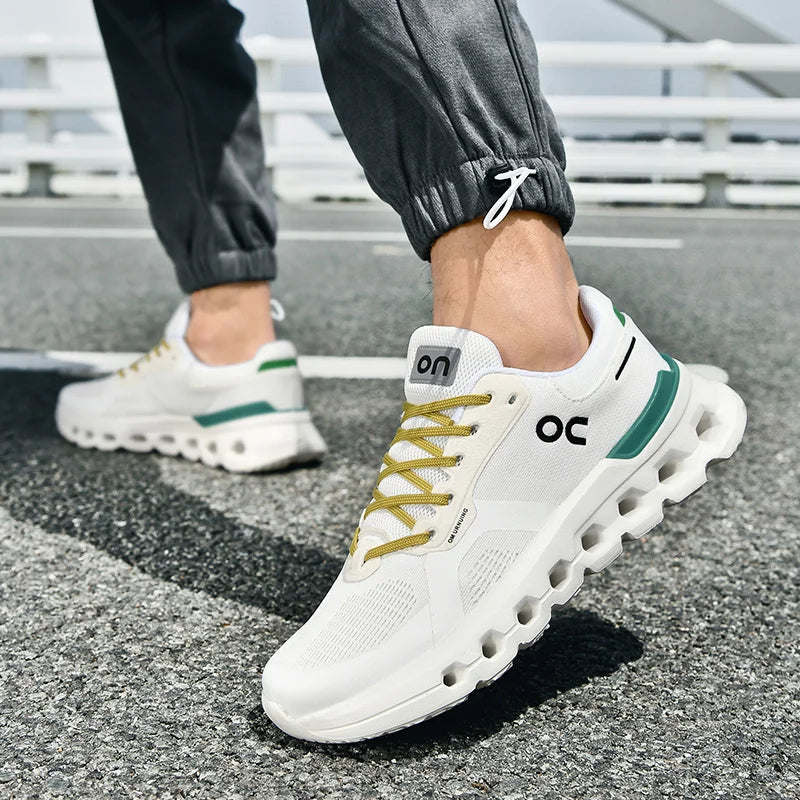Sneakers Men's Shock-absorbing Running Shoes Breathable Men Soft Sole Knit Outdoor Sports Tennis Shoes Gym