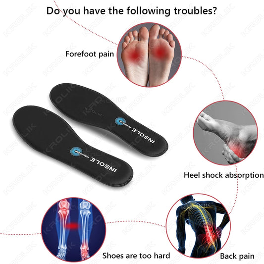 Sport Running Soft Insoles For Feet Memory Foam Orthopedic Pad Shock Absorption Deodorization Insert Plantar Fasciitis Sole 31cm