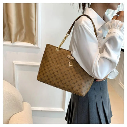 Trendy Shopping Bag Purse Women Luxury Design Tote Bag  Large Capacity Handbag Fashion Printing Shoulder Bag