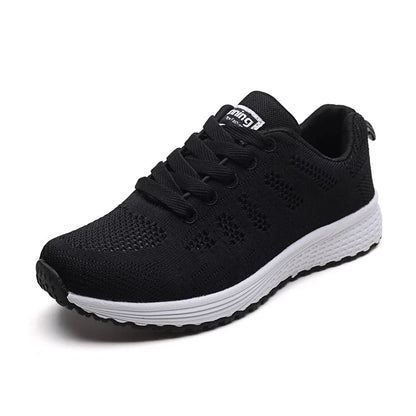 Women Casual Shoes Fashion Breathable Walking Mesh Flat Shoes Sneakers Women's Gym Vulcanized Shoes White Female Footwear