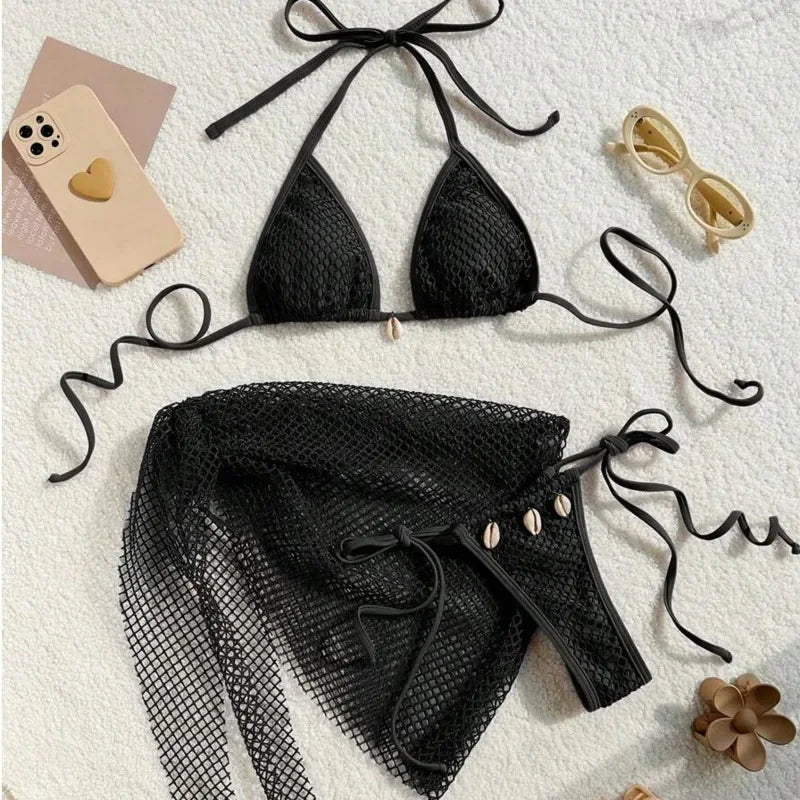 Sexy Bikinis Female Swimsuits Women's Three-Piece Swimwear Beach Swim Wear Bathing Suits Brazilian Bikini Set Pool Bather
