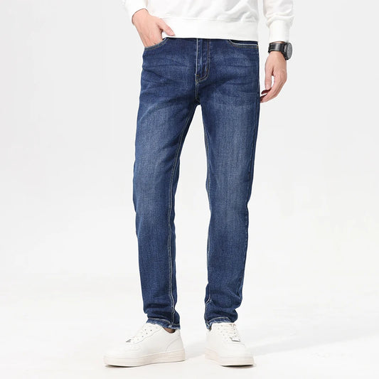 HIQOR Autumn Vintage Mens Denim Jeans Men's Baggy Straight Jeans Fashion Korean Mens Jeans Pants Denim Trousers Streetwear Male