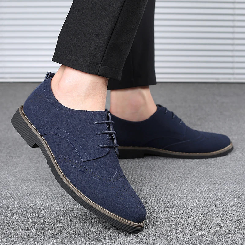 Men's Large Size Elegant Brogue Casual Oxfords Comfortable Breathable Work Shoes