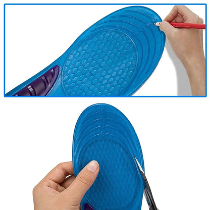 NEW 1 Pair Man Women Orthotic Arch Support Massage Insole Unisex Silicone Anti Slip Gel Soft Sport Shoe Pad Shock Absorption