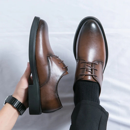 Classic Britsh Business Formal Office Pointed Toe Leather Shoes Boos Dress Men Black Wedding Shoes Men Shoes Men Luxury Oxfords