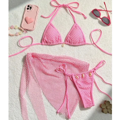 Sexy Bikinis Female Swimsuits Women's Three-Piece Swimwear Beach Swim Wear Bathing Suits Brazilian Bikini Set Pool Bather