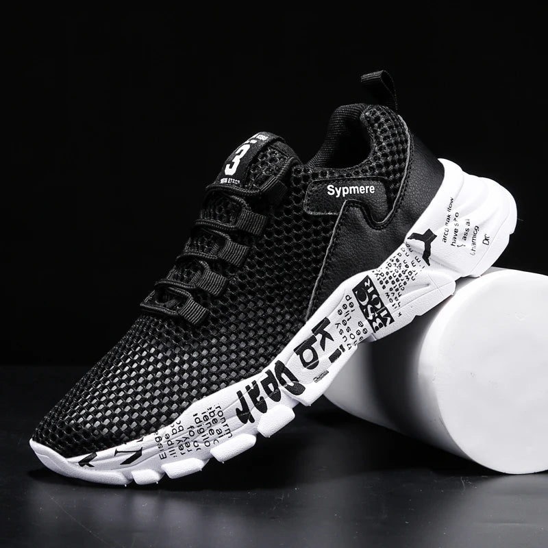 YRZL Gym Running Shoes for Men Breathable Mesh Sneakers Comfortable Slip Resistant Walking Shoes Casual Sport Athletic Footwear