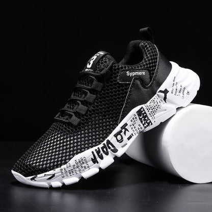 YRZL Gym Running Shoes for Men Breathable Mesh Sneakers Comfortable Slip Resistant Walking Shoes Casual Sport Athletic Footwear