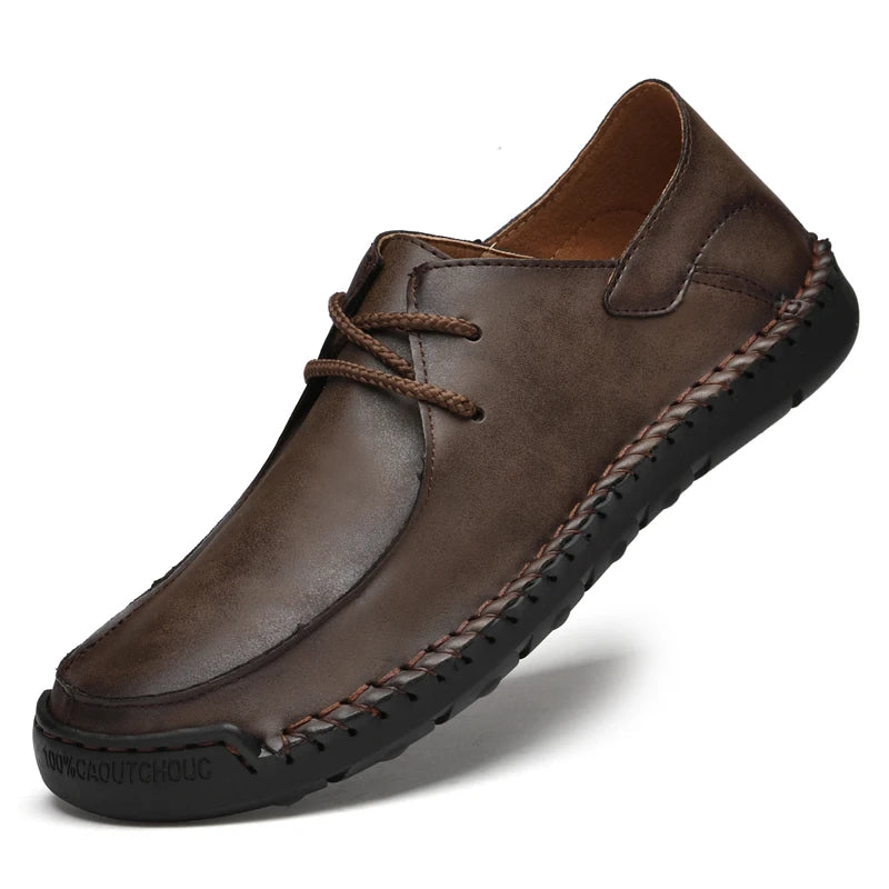 Spring Soft Leather Casual Men Leather Shoes Lightweight Leather Casual Shoes Men Loafers Comfy Moccasins All-match Driving Shoe