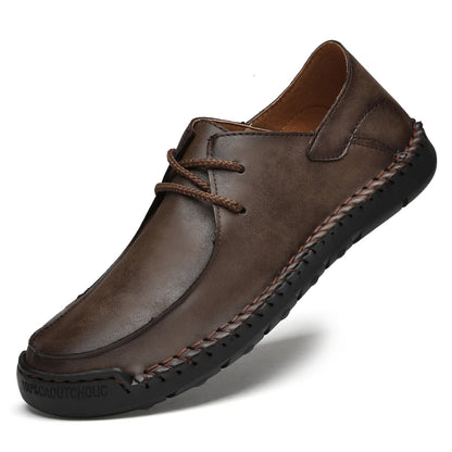 Spring Soft Leather Casual Men Leather Shoes Lightweight Leather Casual Shoes Men Loafers Comfy Moccasins All-match Driving Shoe