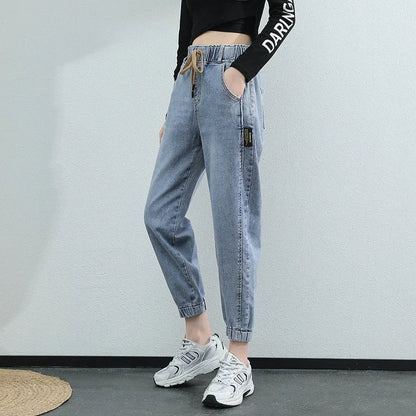 2025 Harem Pants Vintage High Waist Woman Jeans Ankle Length Mom Jeans Denim Pants for women clothes high waisted jeans