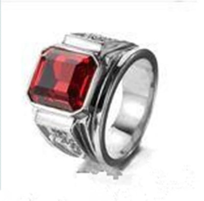 Fashion Men's Ring Square Facade Good Stone Inlaid Ring Side Flying Dragon Carving Domineering Men's Ring Party Jewelry Accessor