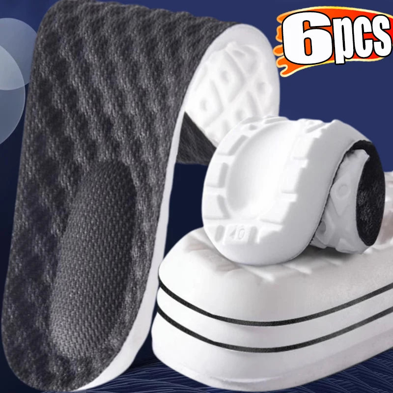 Latex Memory Foam Insoles for Sports Soft Foot Support Shoe Pads High Elastic Orthopedic Sport Insole Feet Care Insert Cushion