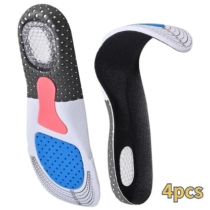 Orthopedic Insoles for Man Women Memory Foam Cushion Gel Insole Silicone Arch Support Pads Sport Shoe Pad Soft Running Insert