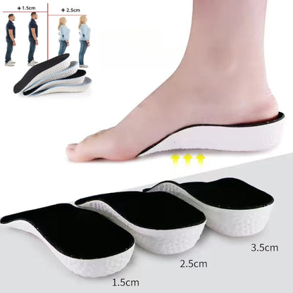 Height Increase Insoles for Men Women Shoes Flat Feet Arch Support Orthopedic Insoles Sneakers Heel Lift Memory Foam Shoe Pads