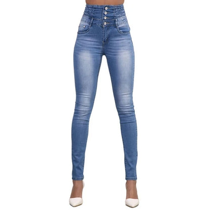 Women Black Jeans Push Up Pencil Denim Pants Ladies Vintage High Waist  Casual Stretch Skinny Mom Jean Slim Femme