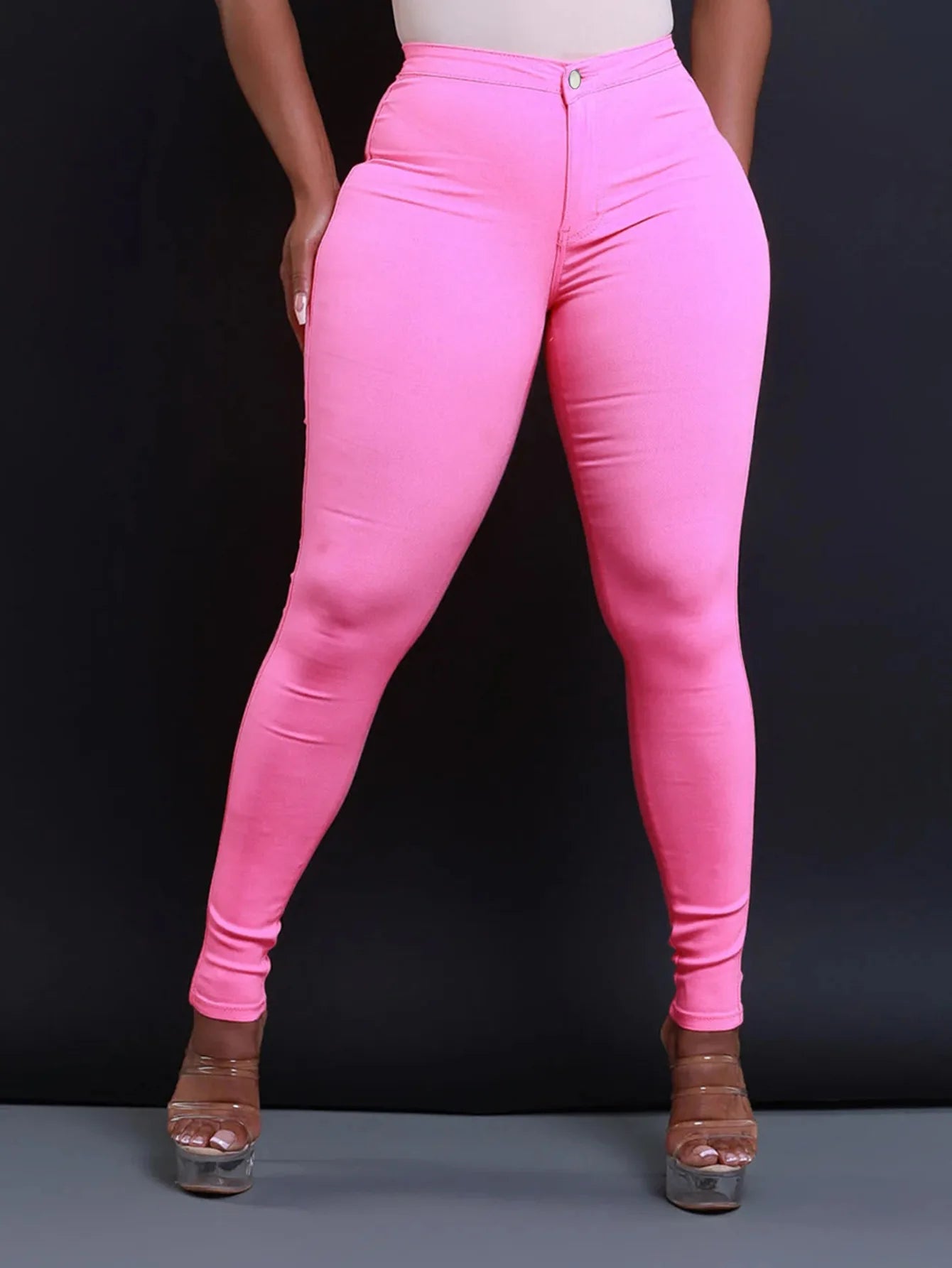 New Skinny Jeans for Spring and Summer.  Available in A Variety of Colors. Women's Casual High-waisted Denim Small Leg Pants